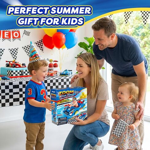 Inflatable Pool Floats for Kids with Water Gun, Race Car Toddler Pool Float for Boys, Ride-on Pool Toy with Built-in Squirt Gun Unlimited Ammo,CPC Certified Summer Outdoor Water Toys Ages 3-8 in Saudi Arabia