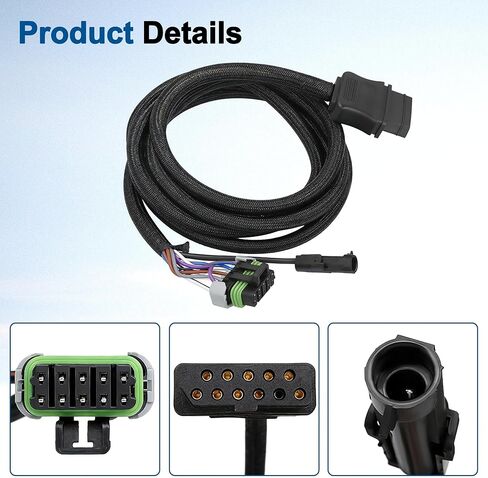 11 دبوسًا من أسلاك الإضاءة الجانبية للمركبة مناسبة لمحاريث Western SnowEx Fisher Blizzard استبدال 26357 22413، أسلاك جانبية للشاحنة شديدة التحمل مع غطاء غبار in Kuwait