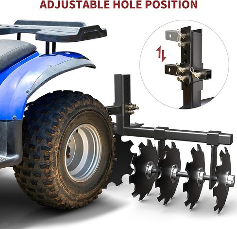 YITAMOTOR مسلفة قرصية بعرض 32 بوصة مع حامل استقبال عالمي 2 بوصة لـ ATV/UTV، أسود in Kuwait