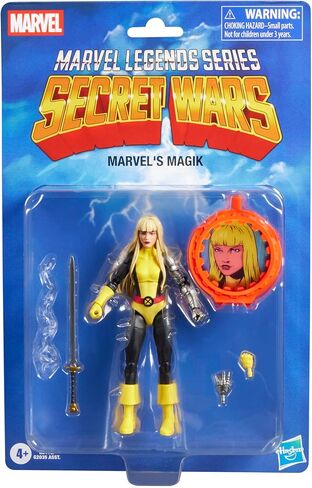 Marvel Legends Series Secret Wars Magik, Retro X-Men and New Mutants Comics Collectible 6 Inch Action Figure with Lenticular Shield in Kuwait