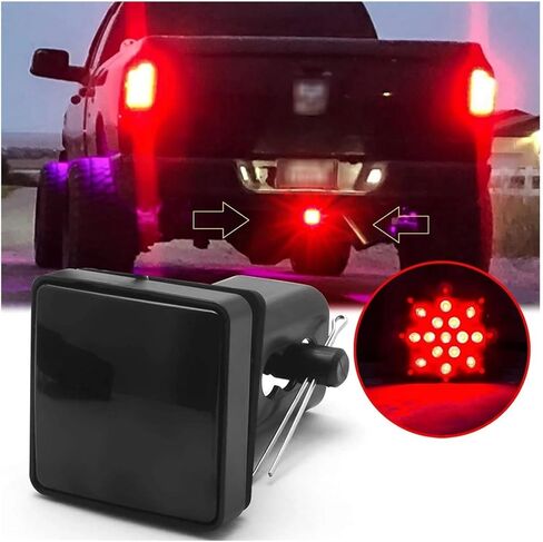 Classic-2Pcs 2 بوصة مدخن 15-LED ضوء الفرامل DRL وصلة مقطورة غطاء صالح سحب وسحب مع دبوس 12 فولت in Kuwait