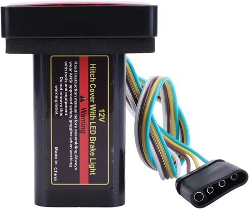 أحمر 12 LED مقطورة شاحنة وصلة سحب سحب غطاء استقبال ضوء الفرامل العالمي لاستقبال سحب 2 بوصة in Kuwait