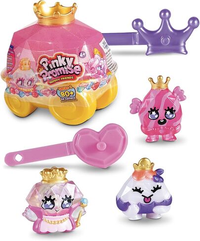 مجموعة صندوق BANDAI TH00002 Pinky Promise Royal Carriage Blind Box تتضمن 3 أصدقاء جيمي قابلين للجمع و2 دبوس شعر، ومزج وتطابق الأحجار الكريمة والمجوهرات من أجل متعة شخصية in Kuwait