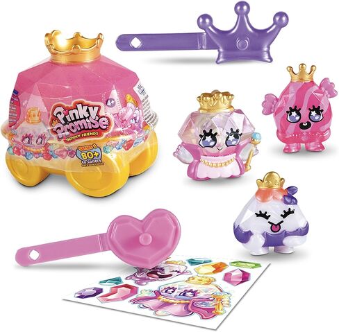 مجموعة صندوق BANDAI TH00002 Pinky Promise Royal Carriage Blind Box تتضمن 3 أصدقاء جيمي قابلين للجمع و2 دبوس شعر، ومزج وتطابق الأحجار الكريمة والمجوهرات من أجل متعة شخصية in Kuwait