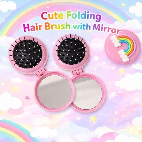 Big Sister Gift Accessory Set with Tote Bag, Rainbow Plush Charm, Hair Barrettes, Bracelet, Sunglasses & Compact Mirror Bag Accessories in Kuwait
