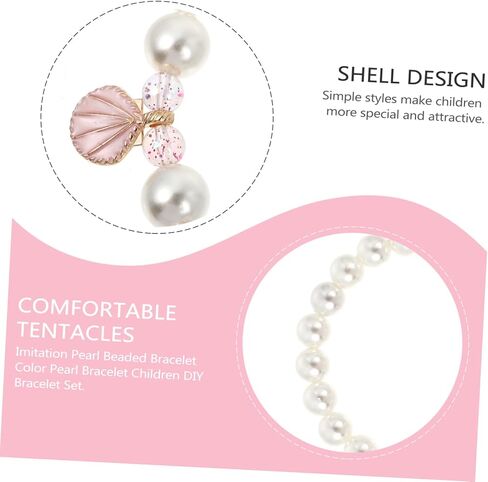 Boy Girl Simulated Necklace and Bracelet Girls Shell Jewelry Boy Girl Dress up Birthday in Kuwait