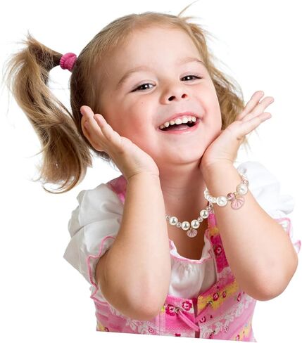 Boy Girl Simulated Necklace and Bracelet Girls Shell Jewelry Boy Girl Dress up Birthday in Kuwait