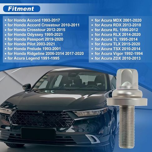 Engine Crank Pulley Bolt Washer 90017RJA003 Engine Crankshaft Pulley Bolt for Honda Accord 1993-2017 Carbon Steel Silver Tone 1 Pcs in Saudi Arabia