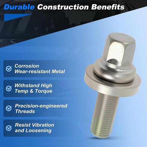 Engine Crank Pulley Bolt Washer 90017RJA003 Engine Crankshaft Pulley Bolt for Honda Accord 1993-2017 Carbon Steel Silver Tone 1 Pcs in Saudi Arabia