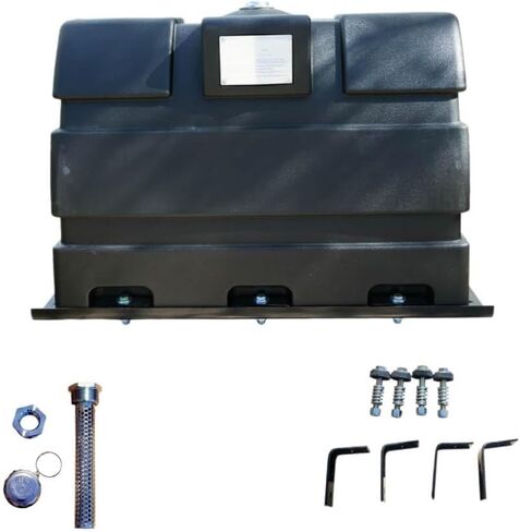 Mytee Products UR50P 50 Gallon Upright Polymer Hydraulic Reservoir with Mounting Assembly & 2" NPT Ports - Rust Free Polyethylene Fuel Transfer Tank Fits A2000 P050B2AAGXY in Kuwait