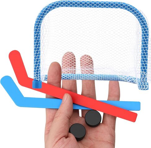 Mini Tabletop Hockey Game Set - Indoor Desktop Play Fun Toy，Desk Tabletop Novelty Party Game for Adults Family Board Games（2 Goal Nets + 2 Sticks +2 Ice Hockey） in Kuwait