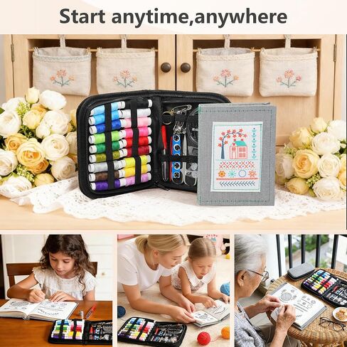 مجموعة كتب غرز التطريز المطورة من INDCOLOR 2026، 106 نمطًا مع أدوات وبرامج تعليمية، مجموعة تطريز للمبتدئين 86 قطعة، كتاب تطريز يدوي الكل في واحد للبالغين ومحبي الأعمال اليدوية اليدوية in Kuwait