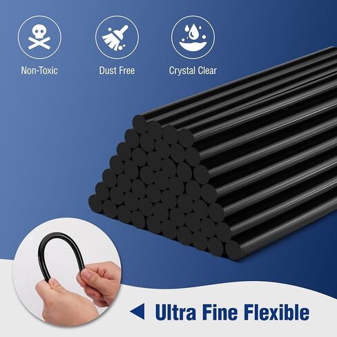 WORKPRO 100 حزمة من أعواد الصمغ السوداء المذوبة بالحرارة لمسدسات الصمغ لجميع درجات الحرارة، 0.43 × 8 بوصة، متعددة الأغراض للإصلاحات العامة اليدوية، وديكورات المنزل ومشاريع اللصق in Kuwait