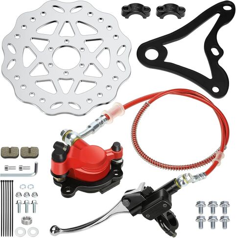 مجموعة فرامل هيدروليكية للدراجة الصغيرة Mega Moto 80cc مع قرص فرامل دوار 180 مم متوافق مع Monster Moto 105cc mm80 Minibike GMB100 Coleman RB100 RT100 أجزاء دعامة تثبيت فرجار الفرامل الخلفية in Kuwait