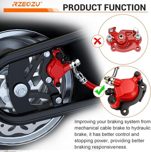 مجموعة فرامل هيدروليكية للدراجة الصغيرة Mega Moto 80cc مع قرص فرامل دوار 180 مم متوافق مع Monster Moto 105cc mm80 Minibike GMB100 Coleman RB100 RT100 أجزاء دعامة تثبيت فرجار الفرامل الخلفية in Kuwait
