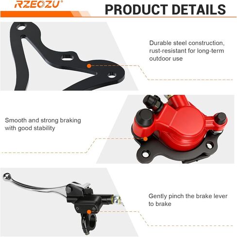 مجموعة فرامل هيدروليكية للدراجة الصغيرة Mega Moto 80cc مع قرص فرامل دوار 180 مم متوافق مع Monster Moto 105cc mm80 Minibike GMB100 Coleman RB100 RT100 أجزاء دعامة تثبيت فرجار الفرامل الخلفية in Kuwait