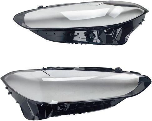 غطاء عدسة شفاف للمصابيح الأمامية مناسب لسيارة BMW 4-Series M4 2021-2023، i4 2022-2023، أغطية إضاءة جانبية أمامية يسار ويمين، مادة PC عالية النقل للضوء in Kuwait
