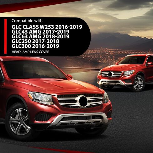 غطاء عدسة المصباح الأمامي الجانب الأيمن متوافق مع Benz GLC Class W253 GLC300 GLC43 GLC63 GLC250 2016-2019 2539061601 غطاء عدسة المصباح الأمامي شفاف in Kuwait