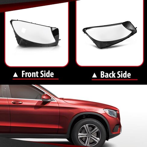 غطاء عدسة المصباح الأمامي الجانب الأيمن متوافق مع Benz GLC Class W253 GLC300 GLC43 GLC63 GLC250 2016-2019 2539061601 غطاء عدسة المصباح الأمامي شفاف in Kuwait