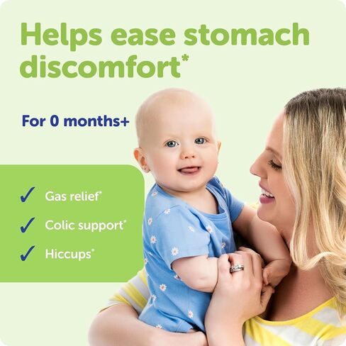 Ddrops Baby Tummy Relief Liquid Drops, Organic Gripe Water for Newborns, Relief from Gas, Colic, Fussiness and Hiccups, Just One Drop, Herbal Ingredients, 120 Drops in Saudi Arabia
