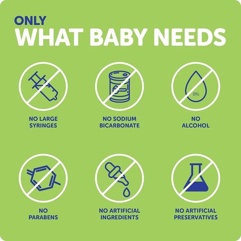 Ddrops Baby Tummy Relief Liquid Drops, Organic Gripe Water for Newborns, Relief from Gas, Colic, Fussiness and Hiccups, Just One Drop, Herbal Ingredients, 120 Drops in Saudi Arabia
