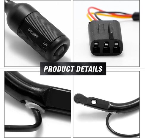 F4TZ-7210-B Transmission Gear Shifter Lever Set with Overdrive Shift Button and Cap, Replacement for Ford Bronco 1992-1996 F150 F250 F350 F53 F59, Replaces F2TZ-7210-F in Kuwait