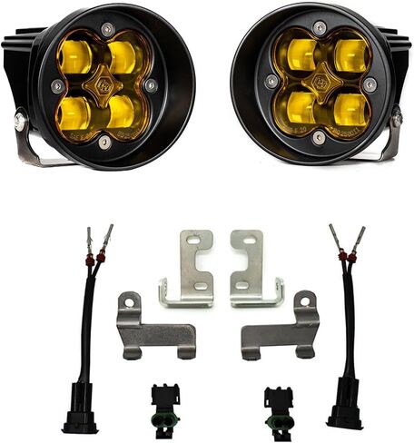 Baja Designs Squadron-R SAE Fog Pocket LED Light Kit for Toyota 4Runner, Tacoma, Tundra, Sequoia (SAE Fog; Amber) in Saudi Arabia
