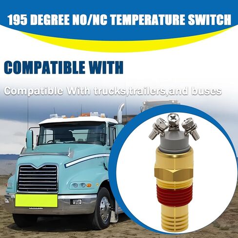 195 Degree NO/NC Temperature Switch Compatible with 1/2" NPT Trucks,Trailers & Buses Replace for 8037050P,NAV 1685132C92 in Kuwait