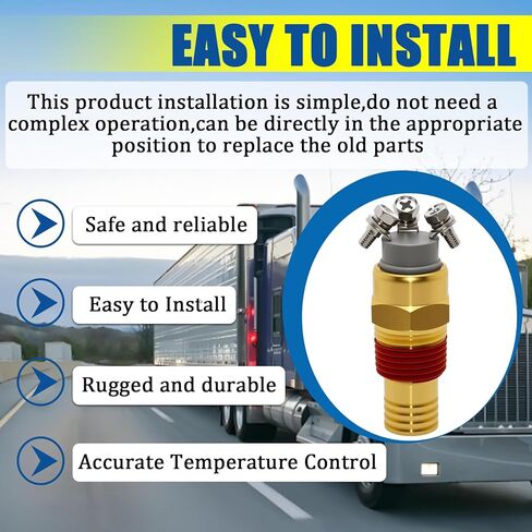 195 Degree NO/NC Temperature Switch Compatible with 1/2" NPT Trucks,Trailers & Buses Replace for 8037050P,NAV 1685132C92 in Kuwait