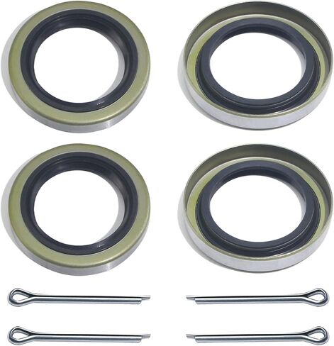 4pcs ID 1.249" x OD 1.983" Trailer Axle Hub Wheel Grease Seals with 4pcs Cotter Pins for 12192TB, 470706, AD1836FO 2000-2200lb BT8 Spindle E-Z Lube Axles in Kuwait