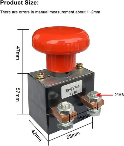 24V 250A Button Cut Off Switch in Saudi Arabia