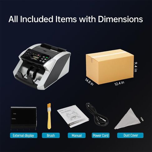 جهاز عد النقود بفئات مختلطة BillMaster B70 - مستشعر صور بتقنية الاتصال من فئة البنك CIS/UV/MG/IR/DD كاشف مزيف - شاشة تعمل باللمس - متوافق مع الطابعة - عداد نقدي للأعمال - فريق الخدمة الأمريكي in Kuwait