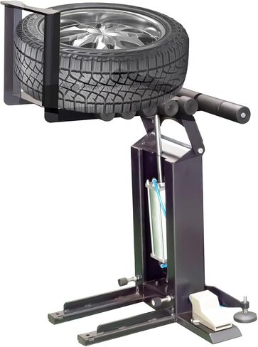 A A IN Pneumatic Tire Lifter for Tire Changer, Air-Powered Tire Lifting Tool for Changing Tires, 165lbs Max Capacity Wheel Lifter with Rollers for Moving Tires onto Tire Changing Machine in Kuwait