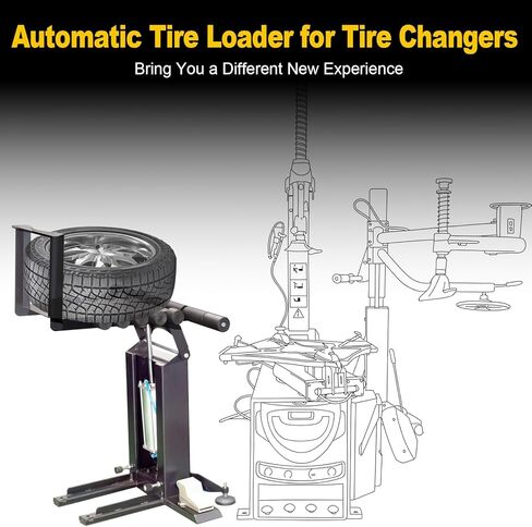 A A IN Pneumatic Tire Lifter for Tire Changer, Air-Powered Tire Lifting Tool for Changing Tires, 165lbs Max Capacity Wheel Lifter with Rollers for Moving Tires onto Tire Changing Machine in Kuwait