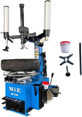 ME-T530Z 2.0HP Heavy Duty Tire Changer Machine with Bead Blaster Dual Assist Arms 12"-24 Inch Rim Clamping Range 120V 1PH Motor Alloy Steel Jaw Pedal Control Professional Tire Changer in Kuwait