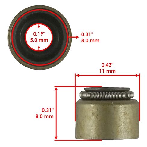 Caltric 2X Valve Stem Seal Compatible with Kawasaki Bayou 220 1988-2002 in Kuwait