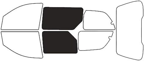 طقم تظليل نافذة Rvinyl متوافق مع Ford Freestar 2004-2007 - طقم القطع الأمامي - 20% in Kuwait