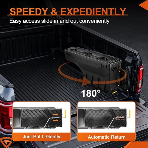 صندوق تخزين سرير الشاحنة GEARLAST مناسب لجانب الركاب Chevy/GMC Silverado/Sierra 2500/3500HD 2020-2025، صناديق الأدوات اليمنى in Kuwait