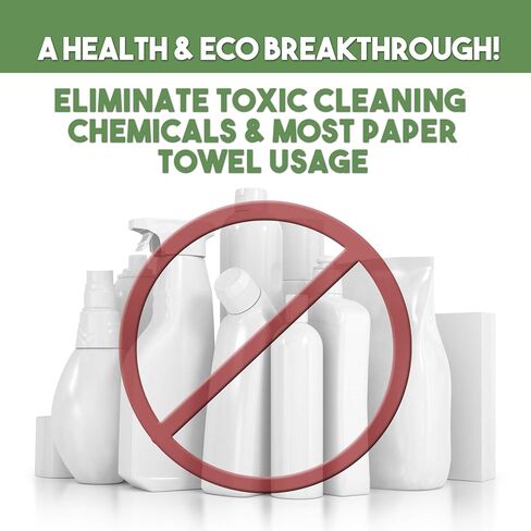 Life Miracle Nano Towels Minis - Amazing Eco Fabric that Cleans Virtually Any Surface with Only Water. Travel Size. No More Paper Towels Or Toxic Chemicals. 4-Pack (8x8, Grey) in Kuwait