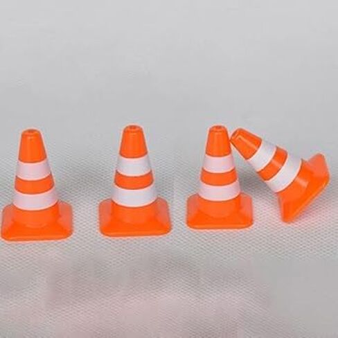 28Pcs Orange Miniature Road Cone Orange Mini Traffic Cones Plastic Sign Road Cone Toy Roadblock Cone Sign Model Photo Prop Educational for Kids Small Cones Construction Cones, Safety Barriers in Kuwait