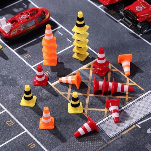 Garneck 90 Pcs Mini Traffic Cones: Multicolor 1 Inch Plastic Road Safety Cones Model Tiny Training Roadblock Traffic Caution Signs Construction Barricades for Early Education Kids DIY Micro Landscape in Kuwait