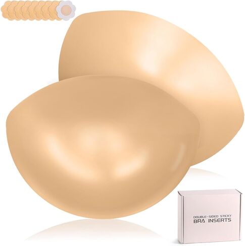 Double-Sided Sticky Bra Inserts - Invisible Lift Adhesive Bra Pads - Deimi Push Up Pads - Reusable & Washable Breast Pads in Saudi Arabia
