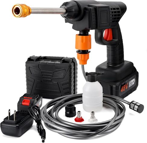 Topteng Power Blaster Plus مسدس رش الماء الكهربائي المحمول وخرطوم أداة تنظيف غسالة السيارات للشرفات والنوافذ والجدران الخارجية والأرضيات والأسوار والحدائق والحمامات in Kuwait