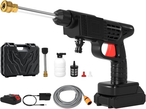 Topteng Power Blaster Plus مسدس رش الماء الكهربائي المحمول وخرطوم أداة تنظيف غسالة السيارات للشرفات والنوافذ والجدران الخارجية والأرضيات والأسوار والحدائق والحمامات in Kuwait