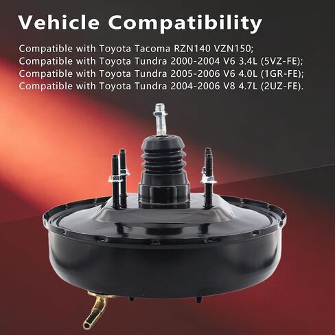 53-4905 53-4902 44610-04100 44610-04110 معزز الفرامل، متوافق مع Toyota Tacoma RZN140 VZN150 Tundra 2000-2006 3.4L V6 4.7L V8 4.0L V6، HBB-234 in Kuwait