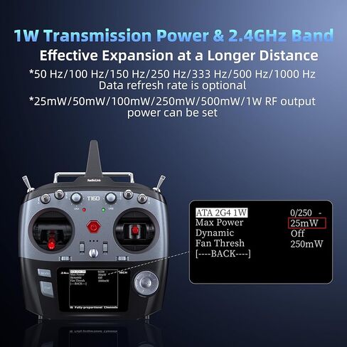 وحدة Radiolink ATA ELRS 2.4G Nano OpenTX، طاقة عالية بحد أقصى 1 وات، معدل تحديث 1000 هرتز، مروحة تبريد داخلية، متوافقة مع T12D، T16D وأجهزة الراديو مع خليج وحدة Nano/Lite (ليس لخليج JR) in Kuwait