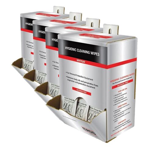 MAGID MMHYGAF Hygienic Wipes | Alcohol-Free Hygienic Wipes - For Use with Respirators, Removes Body Oils & Perspiration (Dispenser of 100 Wipes) in Saudi Arabia