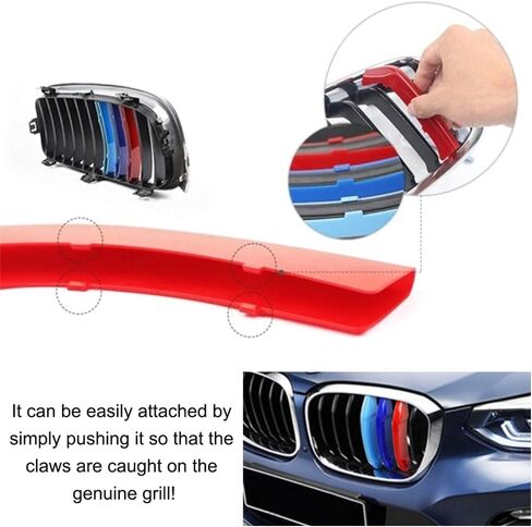 إدراج شبكة السيارات لسيارات BMW X3 G01 2018-2021 X4 G02 2019-2021 (ليس لـ AWD) 7 شبكات، ملحقات الشواية الأمامية in Kuwait