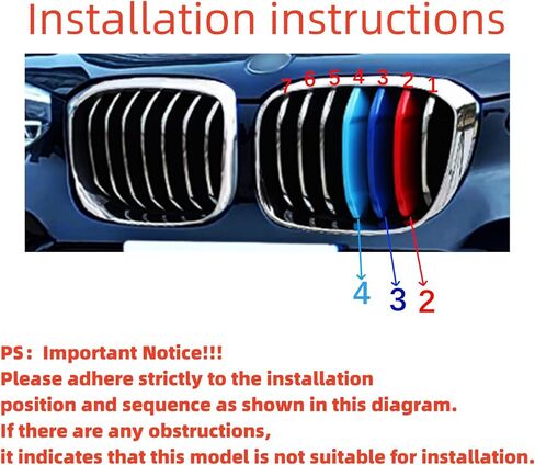 إدراج شبكة السيارات لسيارات BMW X3 G01 2018-2021 X4 G02 2019-2021 (ليس لـ AWD) 7 شبكات، ملحقات الشواية الأمامية in Kuwait