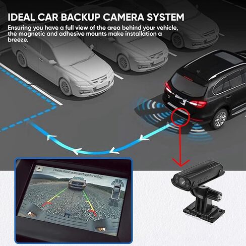 Reverse Hitch Guide Camera, 150 Wide Angle Lens 1080P HD Camera, Motion Detection with Built in WiFi & Rechargeable Battery, Ideal for RV, Truck, Trailer & Car Home Security in Kuwait